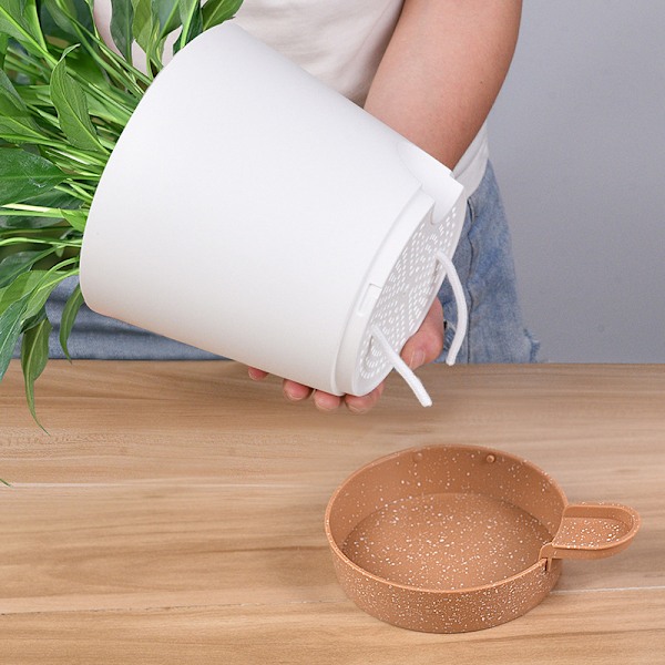 5-pack - Självbevattnande kruka/automatisk bevattning/blombevattningsanordning Vit 5-pack