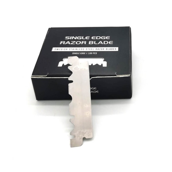 100 stk. Enkeltkants Razor Blades Holdbar Rustfrit Stål Halv Razor Blades Til Foldbar Ret Razor Ny
