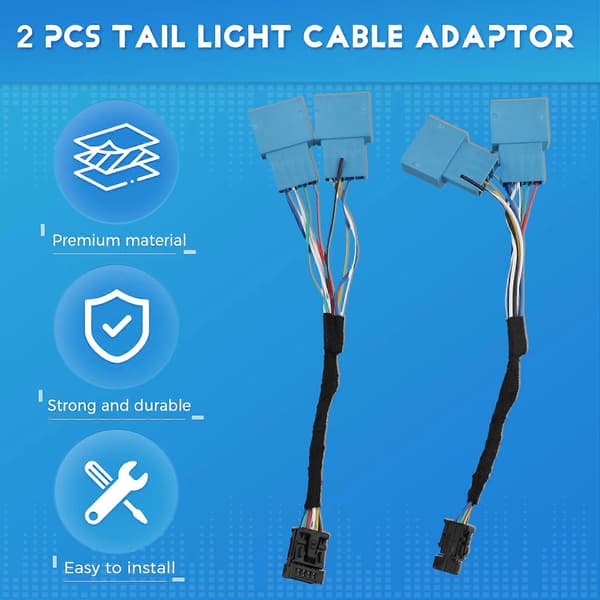 2x Retrofit LED Baklyktskabeladapter Kompatibel med MINI F54 Union Jack As Shown