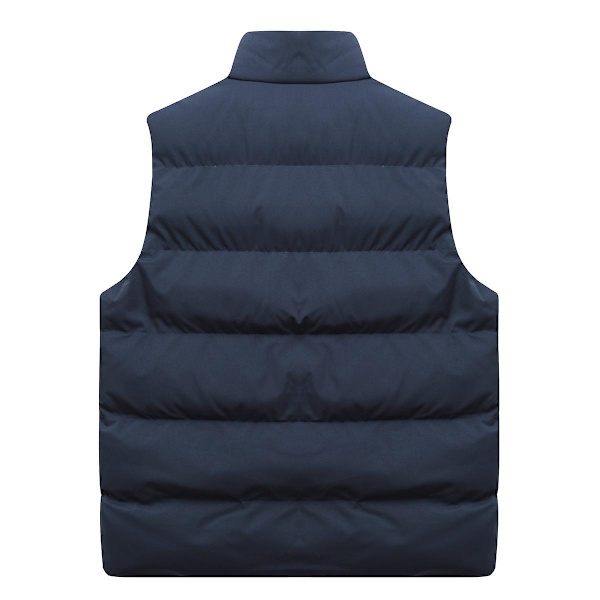 Seeunique Herrarnas Lättvikts Packbar Dunväst Ärmlös Quiltjacka Kappa Dark Blue XL