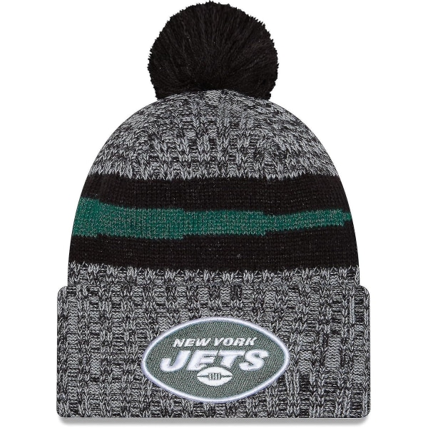 NFL Sideline Sport Stickad Mössa Amerikansk Fotboll 2023/2024 Vintermössa Med Pompom One Size Alla Lag SportKnit to Jet-Green31898