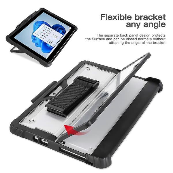 Til Microsoft Surface Pro 10 / 9 Gennemsigtigt Laptop Cover i Akryl Black
