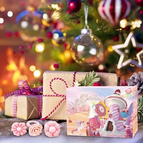 Joulumeikki Adventi-kalenteri Joulukalenteri lahjapakkaukset Joulu 24 päivän adventtilaskenta Lahjapakkaukset lapsille style 3