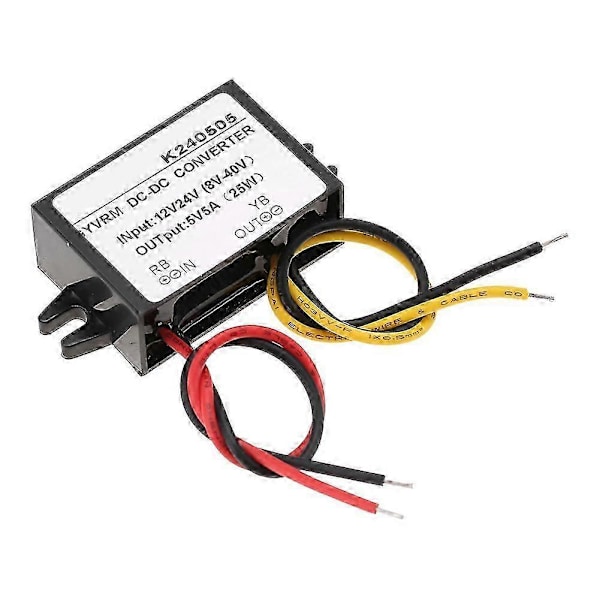 12V/24V til 5V 5A DC-DC Buck Converter Step Down Strømforsyningsmodul
