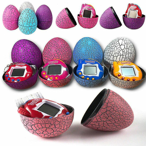 Tamagotchi elektronisk kjæledyrleketøy Virtual Cyber+dinosaur Egg Nostalgiske julegaver pink