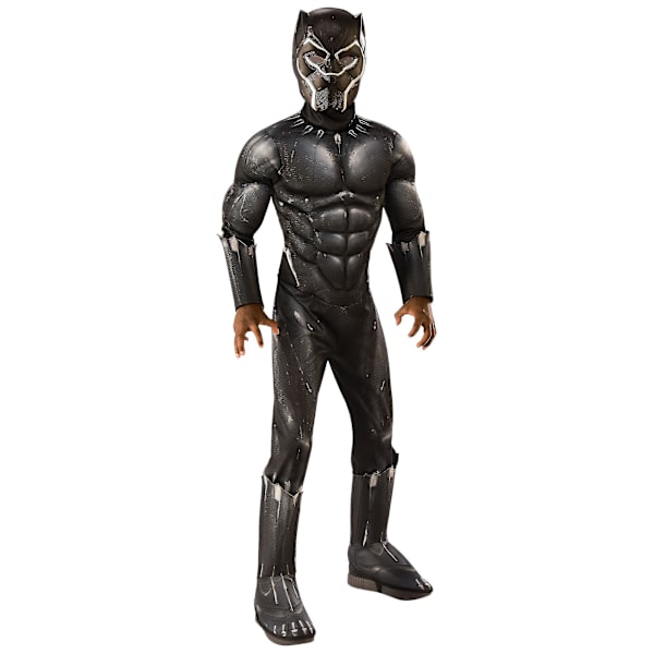 2023 Sort Muskel Jumpsuit Panther Kostume Til Børn Dyr Super Leopard Halloween Barn Purim Karneval Cosplay M