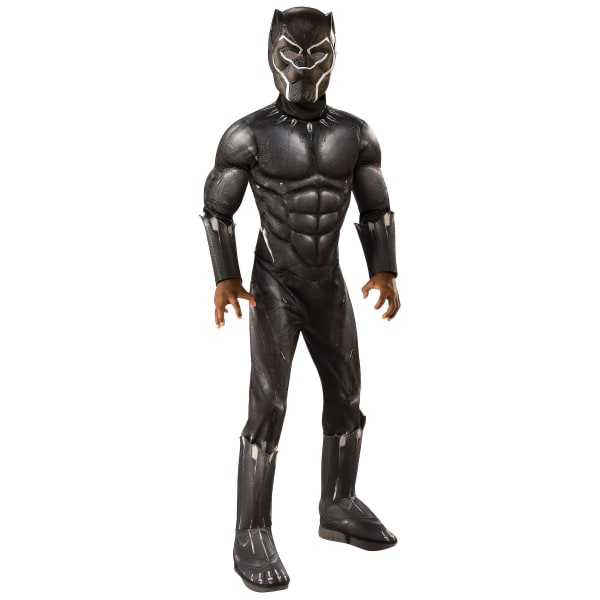 Svart Muskel Jumpsuit Panther Kostym För Barn Djur Super Leopard Halloween Barn Purim Karneval Cosplay 2023 XL