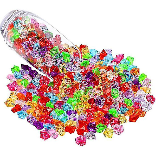 180-190 stk Premium Falske Knuste Isbiter Plastperler Smykker Akryl Isbiter Krystaller Skatt Falske Diamanter Plast Isbiter For Barn