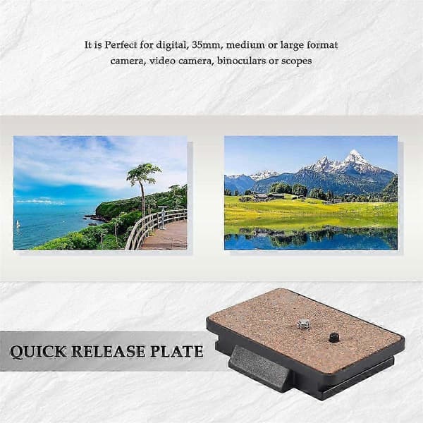 XCSOURCE Ny Quick Release Plade til Velbon QB-6RL PH-368 PH-268R /288R VCT-870RM DC70 black
