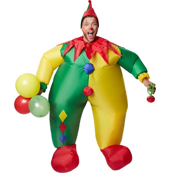 tectake Oppustelig Kostume Klovn Multicolor multif\\\\\\\\u00e4rg