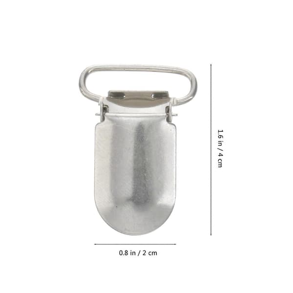 20 stk 20 mm stifter smokkeklips med stroppkroker seler Silver