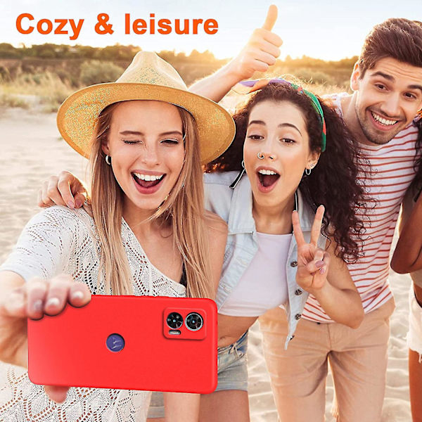 TPU-fodral för Motorola Edge 30 Neo 5G med mjuk foder, 2,2 mm stötskyddande telefonfodral Red