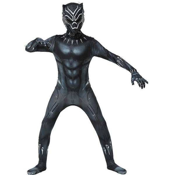 Black Panther barnekostyme Superheltkostyme Cosplay-body for barn, voksne 120cm
