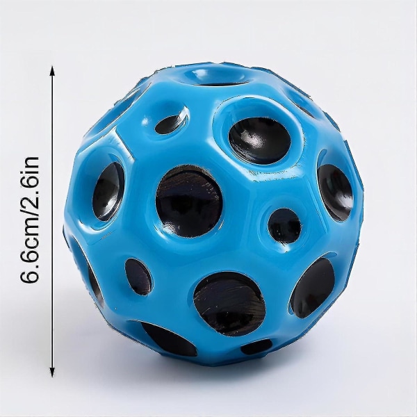 Space Balls Extreme Høyhoppende Ball & Pop Lyd Meteor Space Ball, Kule Tiktok Pop Hoppende Rom Blue 1pcs