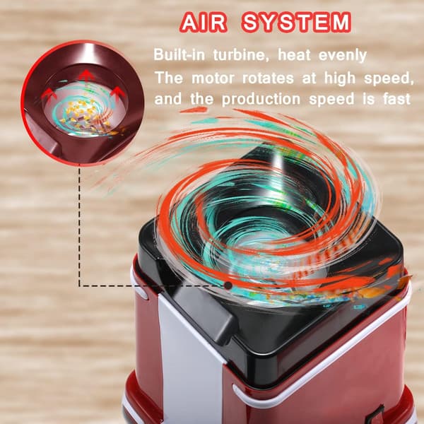 Corn Popcorn Machine, Electric Household Automatic Mini Air Popcorn
