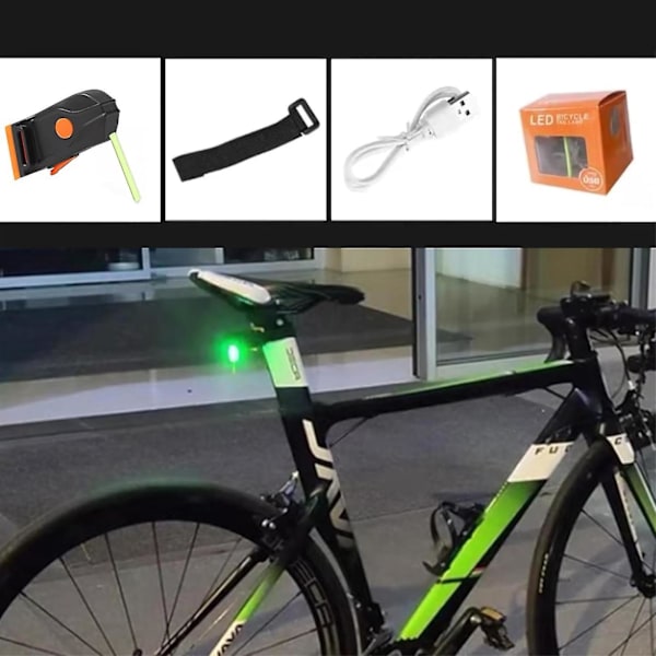 Photondrop - LED-baklykta för cykel, Instawhim Photon Drop cykelbaklyktor Green