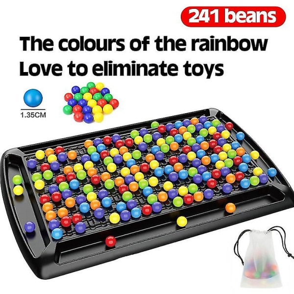 Rainbow Ball Matching Lelu Värikäs Hauska Pulmapeli Shakki Lautapeli 80 Kpl Värillisillä Helmillä Älykäs aivopelin opettava lelu