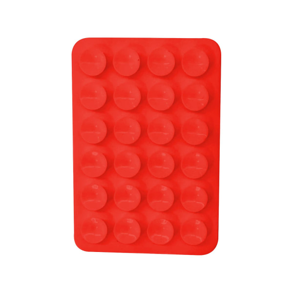5 kpl silikoni- phone case liimakiinnitys, iPhone- ja Android- case yhteensopiva, hands-free-mobiilitarviketeline red