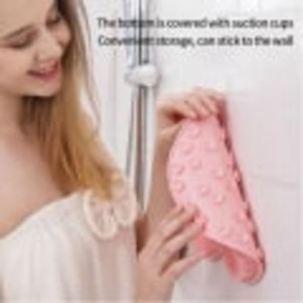 Anti-slip silikone bruser fodskrub til bad og rygmassage Pink One Size