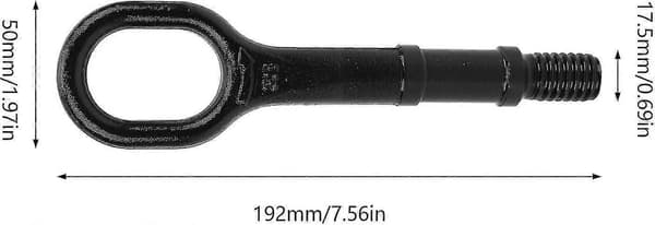 Bil Bugseringskrog Bugseringsøje Krog Kofanger Trailer Ring Reservedel (sort) (1 stk)