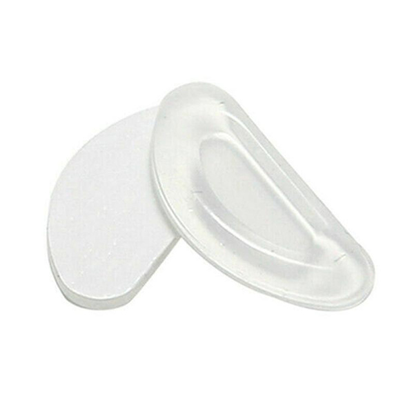 Halksäkra självhäftande silikonnäspuddar för glasögon Clear 1 Pair