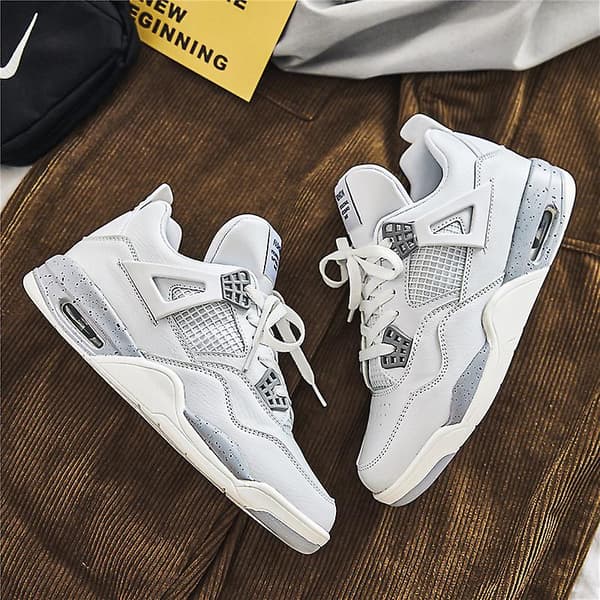 Herre Sneakers Åndbare Løbesko Mode Dame Sportssko 02 WhiteGray 39