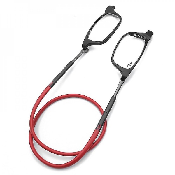 Lukulasit Korkealaatuiset Tr Magneettiset Imu- ja Kaula-ripustus Funky Lukulasit Red 2.75 Magnification