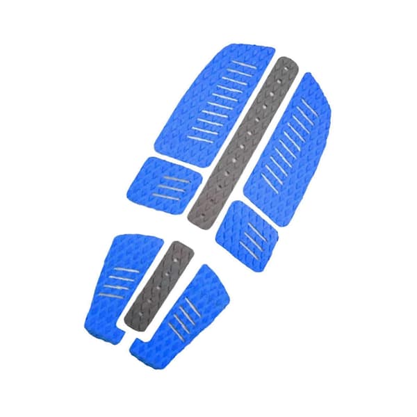 8 stk. Surf Traction Pad Surfbræt Pads til Entusiaster Paddle Board Surfbræt Sort Grey Blue As described