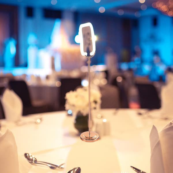 Bordnummerholder Rustfri Skridsikker Rustfrit Stål Stærkt Greb Menukortholder Restaurantartikler Silver 15.5cm