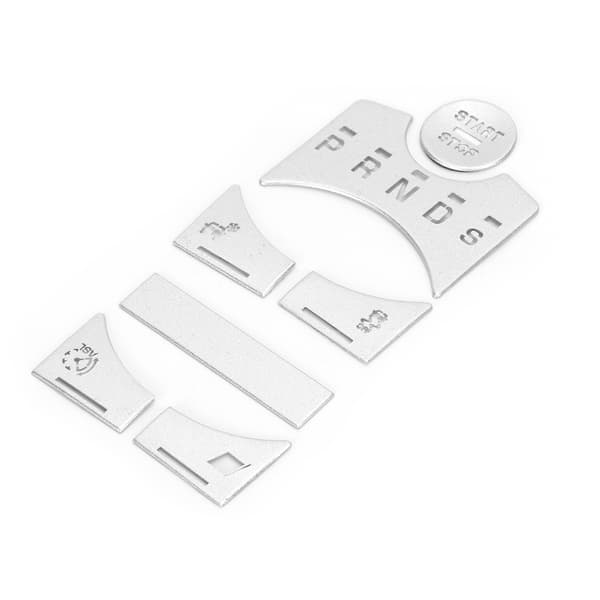 7pcs Jaguar XF 2012-2015 Silver Gear Shift Panel Button Cover Sticker Replacement