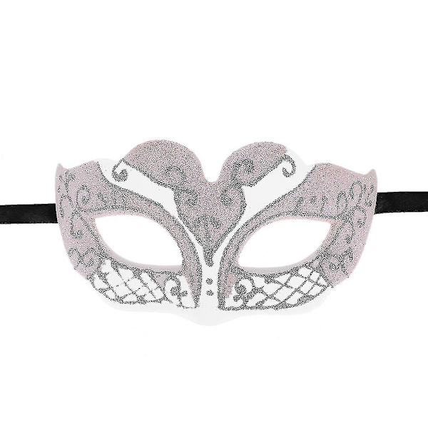 Vit Festnight Seksikäs Muovi Phantom Puolimaski Halloween Masquerade Ball Mask Glitter-Koristeella