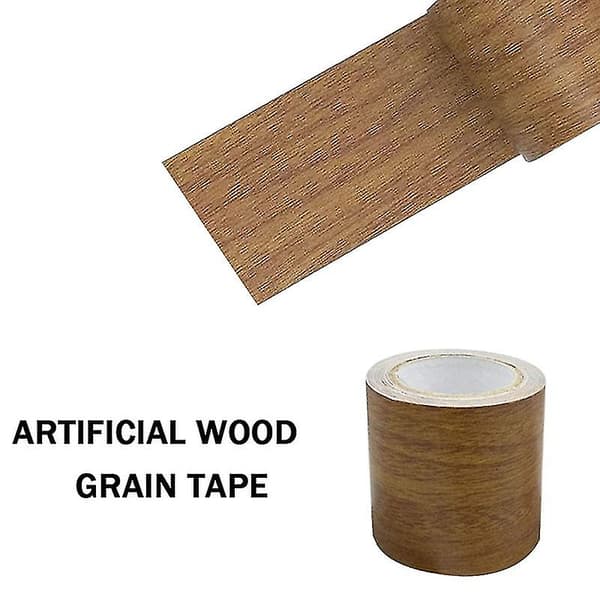 Träimitation Tejp Reparationstejp Trätexturerad Möbel Limtejp Stark Klibbig Light Grey