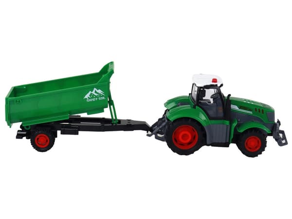 Fjernstyret traktor med trailer 1:24 med lys, 3+ år 595