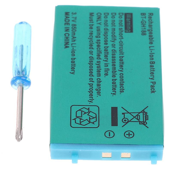 Nintendo Gba Sp 850mah Internt Laddningsbart Litiumjonbatteri + Skruvmejsel