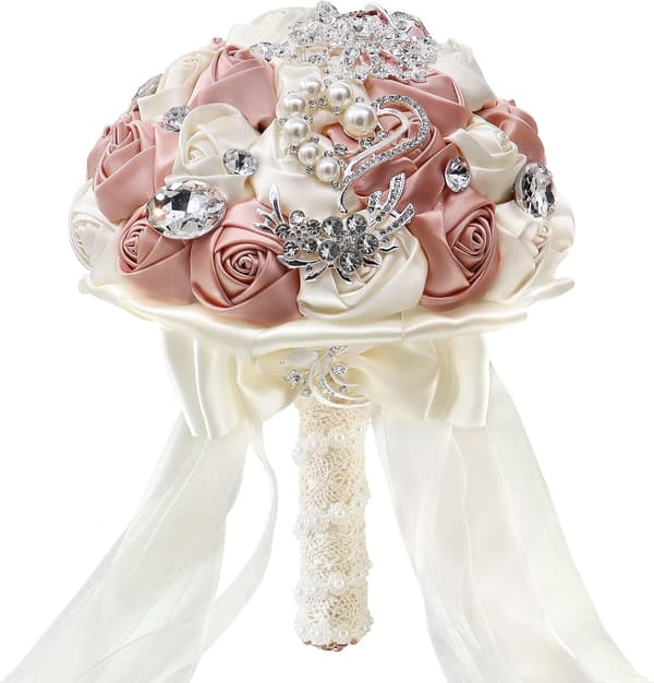 Brudbukett Bröllopsbrosch Rosblommor Brudbukett Band