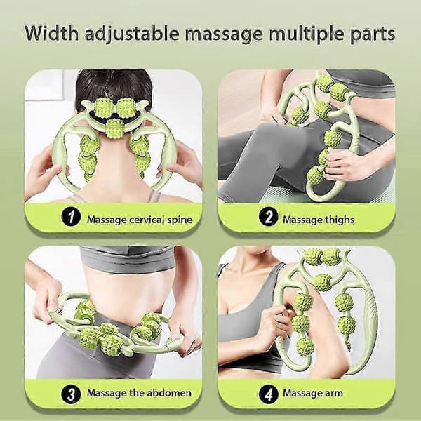 ennead Hjul Muskelrulle til Arm Ben Massage Ergonomisk U-formet Læg Orange