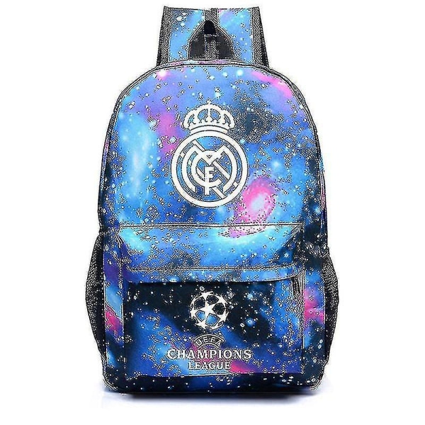 Star Real Madrid Uefa Champions League Skulderveske Fan Ryggsekk Student Skolesekk Oppbevaringsveske