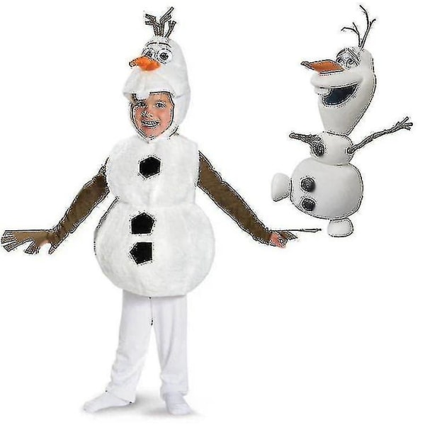 Söta barn Olaf Juldräkt Tecknad Snowman Party Toddler New-3 L 120*130CM