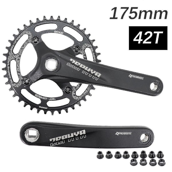 Prowheel Vevarm Square Hole MTB-cykel 104bcd 170mm 175mm Deckas Kedjekrans Mountain Bike 30t 32 34 36 38 40t 1x 2x 1 2 Växlar 175mm and 42T