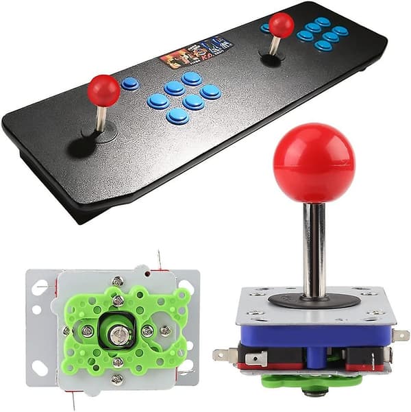 1-spiller Arkadeknapper og Joystick DIY Kontroller Kit, 2/4/8 Veis Spilljoystick Ball