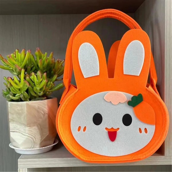 Påskepynt Påske Slikpose Kanin Slikpose Påske Kanin Pose Påskekurv Orange