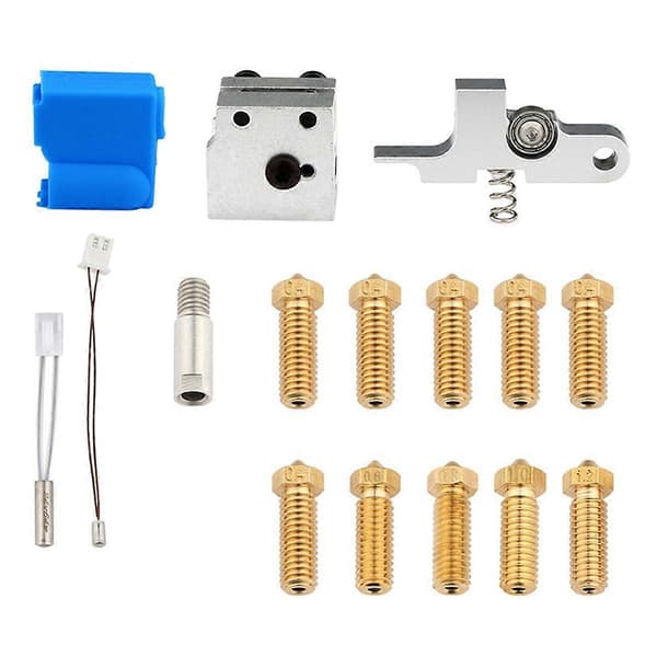 3D-tulostimen Hotend-sarja Sidewinder X1 Geniukselle silikonisukalla, lämmitysputkella, termistorilla ja kurkulla