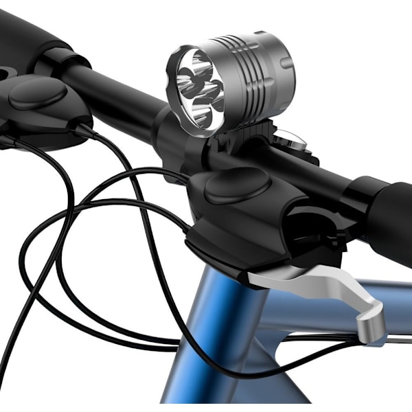 CREE XM-L T6 5 LED -pyöräilyetuvalo 6000LM:n latauskelpoisella akulla
