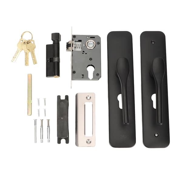 Stainless Steel Door Lock Set with Oxidation Resistant Coating, Rustproof and Comfortable Grip Handle for Bedroom Bathroom
