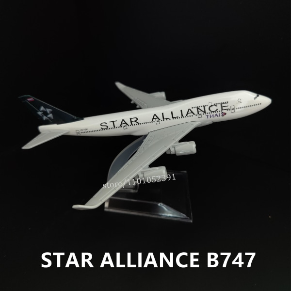 Skala 1:400 Metallflygplansmodell Emirates Airlines A380 B777 Diecast Modell Flygplan Samlarföremål Leksaker För Pojkar 165. STAR ALLIANCE