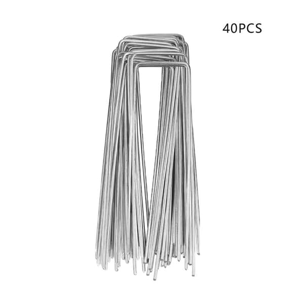 100-400 pcs U-shaped ground pins with buffer washers garden pins for securing weed landscape net garden lawn accessories 80pcs