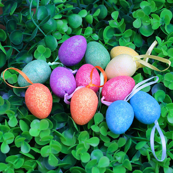 Påske ornament Kreativ tegneserie skum kunstig blomst påskehare dekoration til fest 5