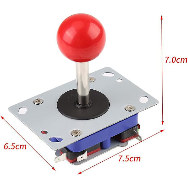 1-spiller Arkadeknapper og Joystick DIY Controller Kit, 2/4/8 Vejs Spil Joystick Kugle