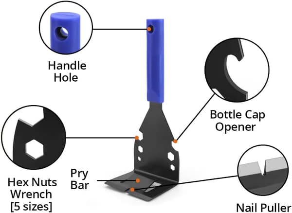 Stripping Tool, for removing ceramic tiles and baseboards, 2,ZQKLA