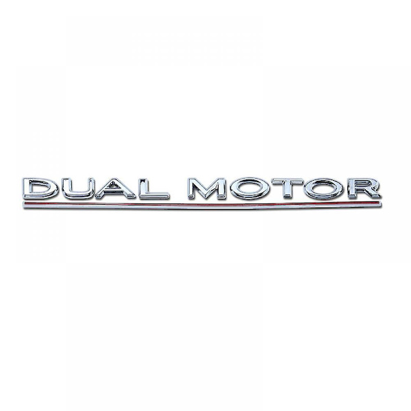 Tesla Model 3 Y Dual Motor Performance -merkki 3D-metalliautojen takaluukun tarramerkki, yhteensopiva koristeellinen lisävaruste (dual Motor) Chr Silver